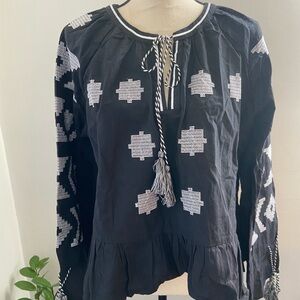 Black long sleeve top